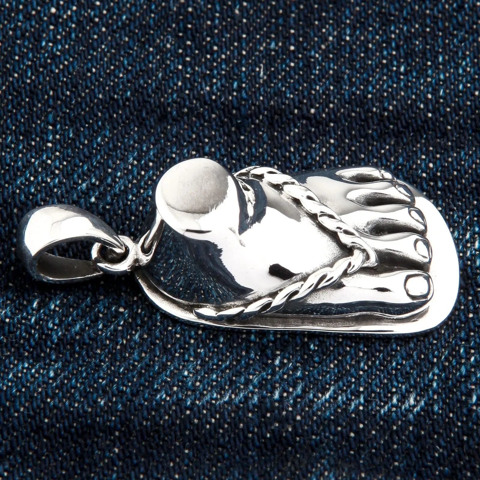 Foot Sterling Silver Pendant