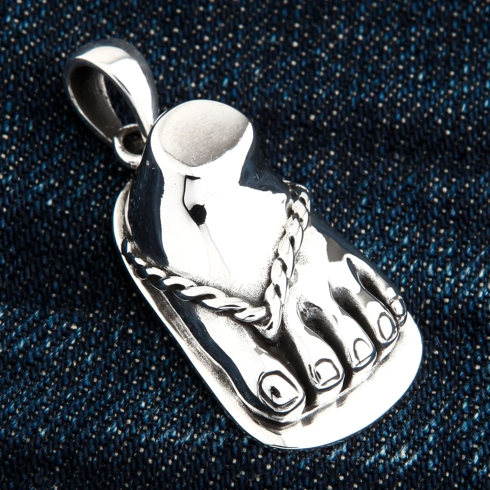 Foot Sterling Silver Pendant
