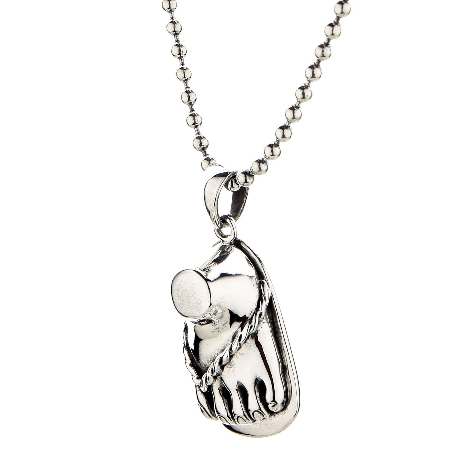 Foot Sterling Silver Pendant