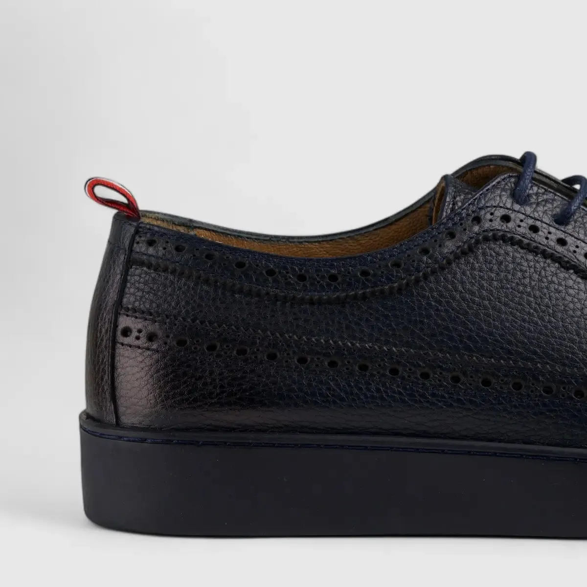 Formales Lace Up Leather Sneaker Navy 4346