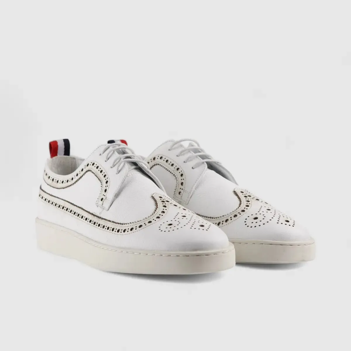 Formales Lace Up Leather Sneaker White 4346