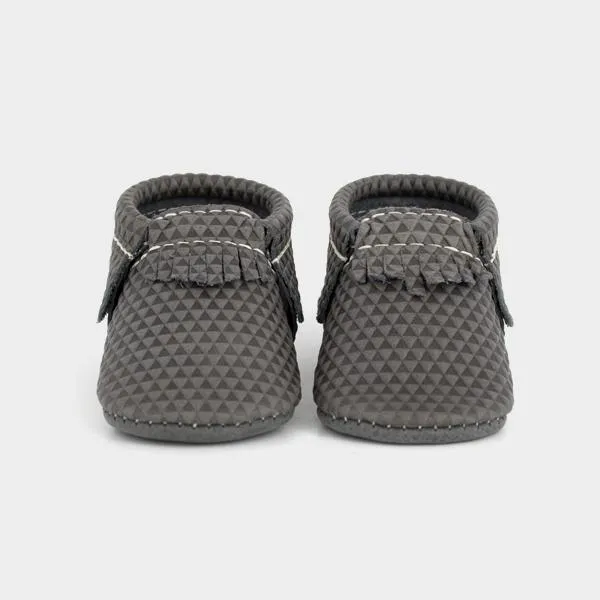 Freshly Picked Grey Triangle Soft Sole Moccassins