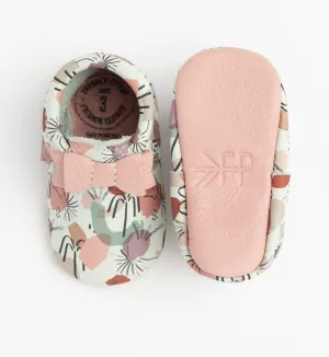 Freshly Picked Pink Palette Bow Mocc Soft Sole