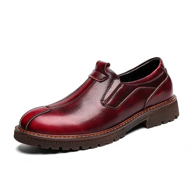 Full Genuine Leather Men Oxford Shoes British Style Retro Old Look Formal Men Casual Dress Shoes Male Business Shoes
