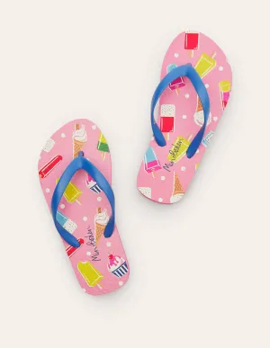 Fun Printed Flip Flops-Multi Ice Creams