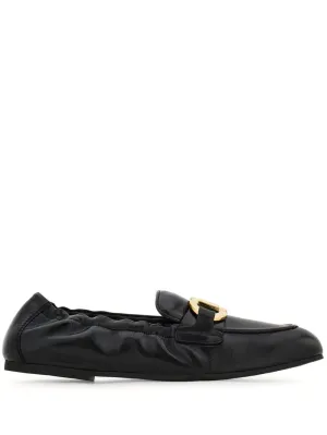 Gancini leather loafers