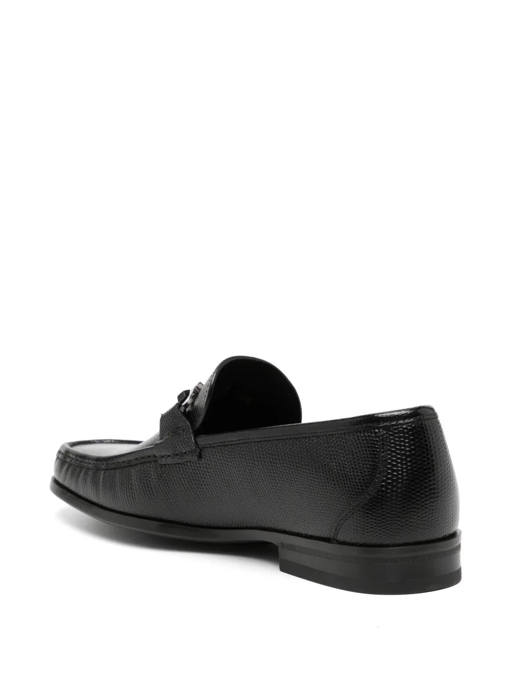 Gancini leather loafers