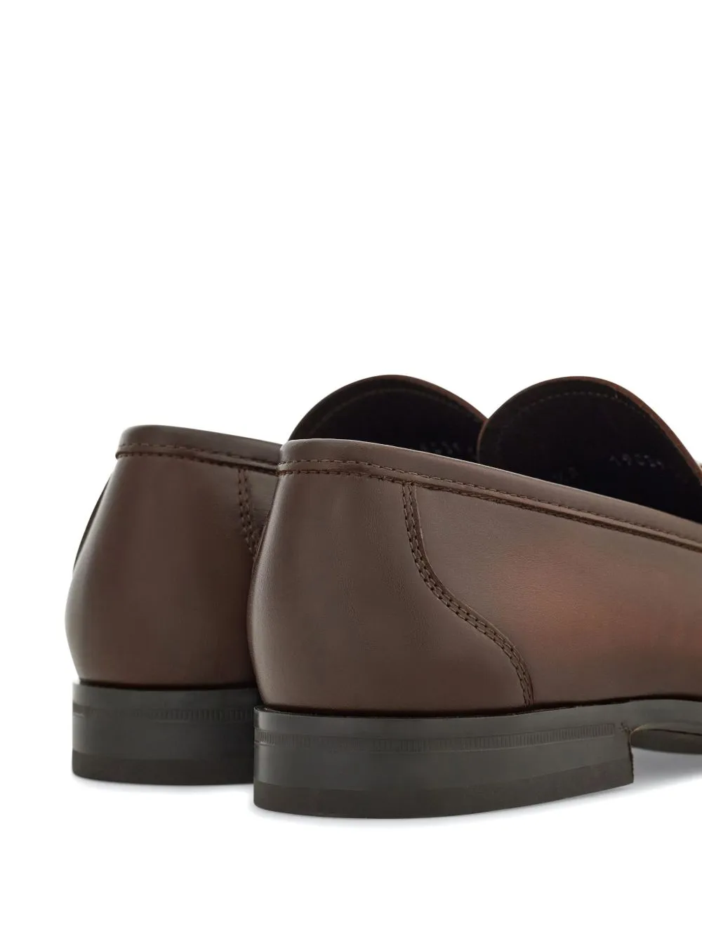 Gancini leather loafers
