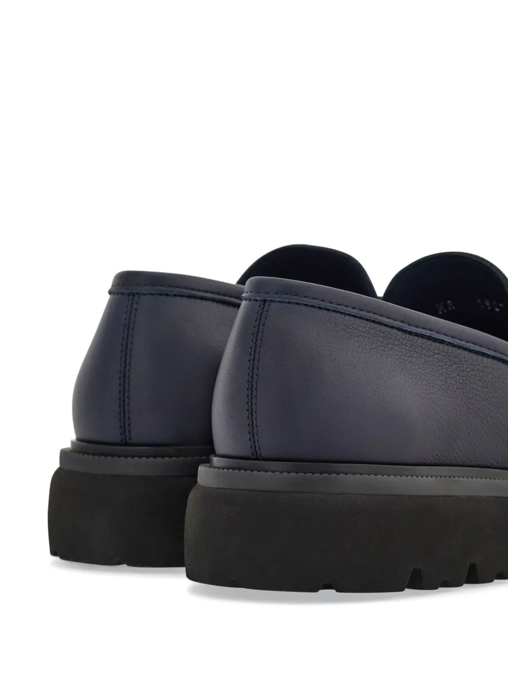 Gancini leather loafers