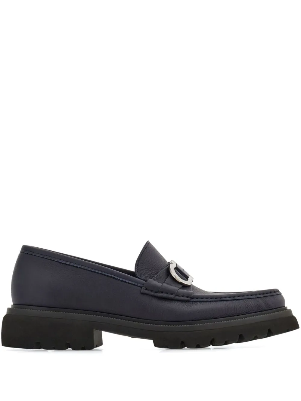 Gancini leather loafers