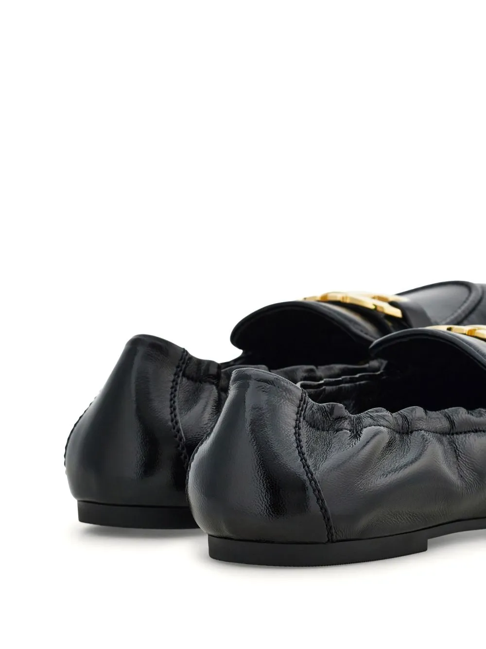 Gancini leather loafers