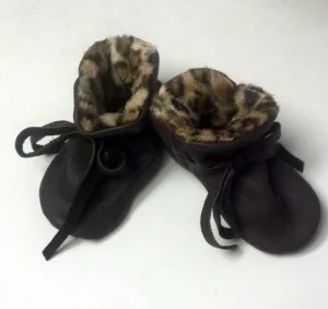 Geier Gloves Baby Moccasins Cheetah Print (Made In USA)