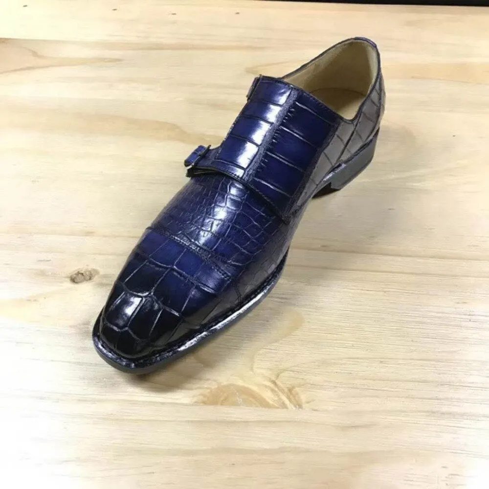 GENUINE CROCODILE MONK STRAP LACE UPS