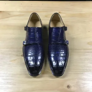 GENUINE CROCODILE MONK STRAP LACE UPS