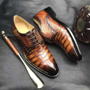 GENUINE CROCODILE OXFORD LACE UPS