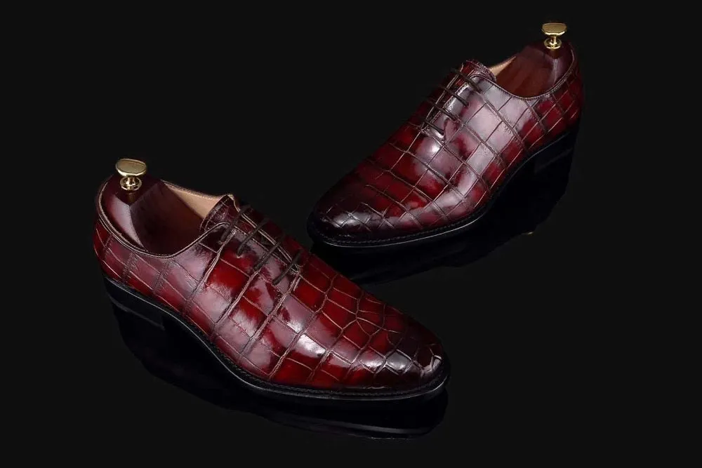 GENUINE CROCODILE OXFORD LACE UPS