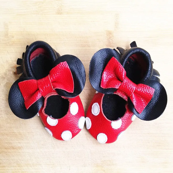 Genuine Leather Minnie Moccasins
