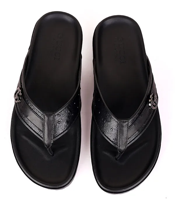 GG Logo Thong Flip-Flop|Black