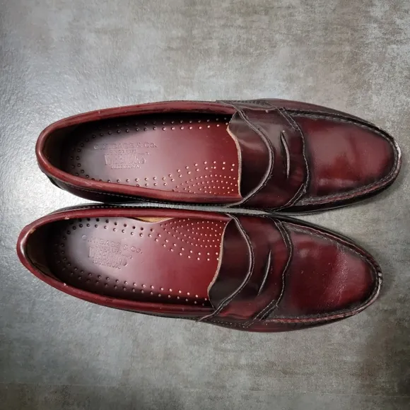 G.H. Bass &amp; Co. Logan Flat Strap Weejuns Loafer, Wine, Men's Size 8