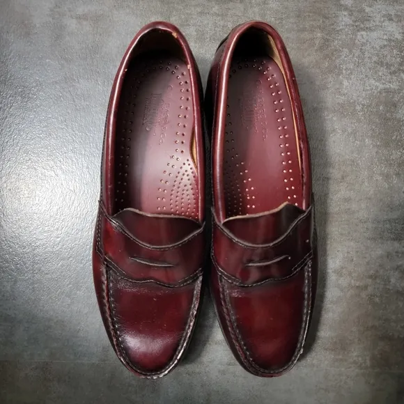 G.H. Bass &amp; Co. Logan Flat Strap Weejuns Loafer, Wine, Men's Size 8