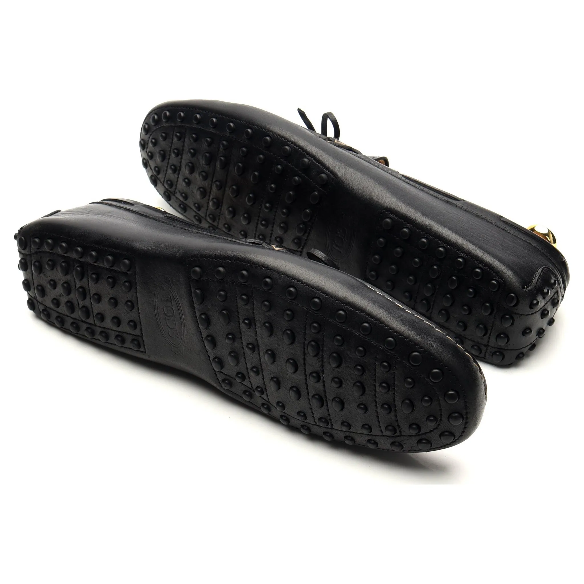 Gommino Black Leather Driving Loafer UK 10.5