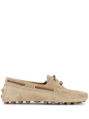 Gommino bubble suede leather loafers