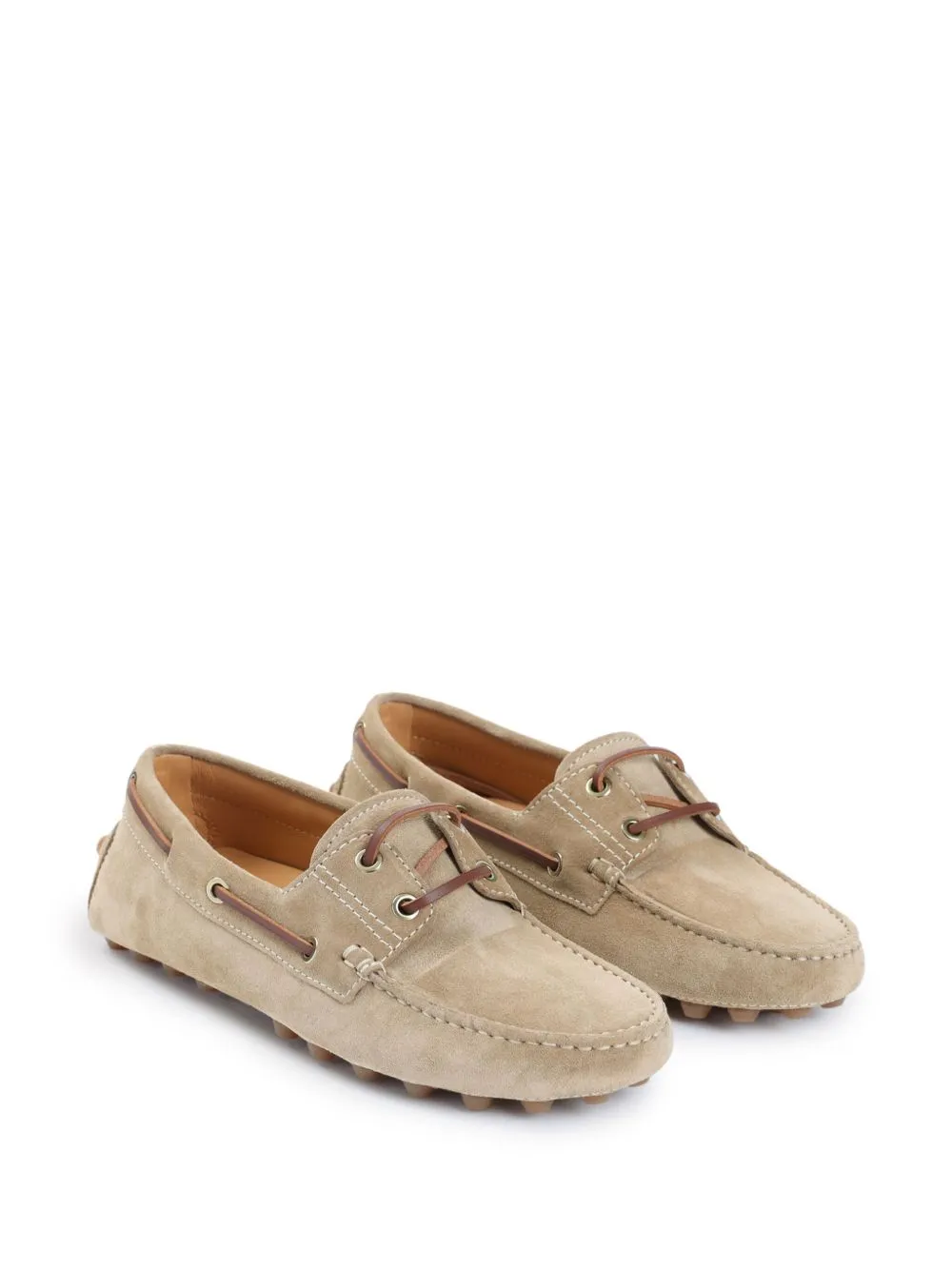 Gommino bubble suede leather loafers