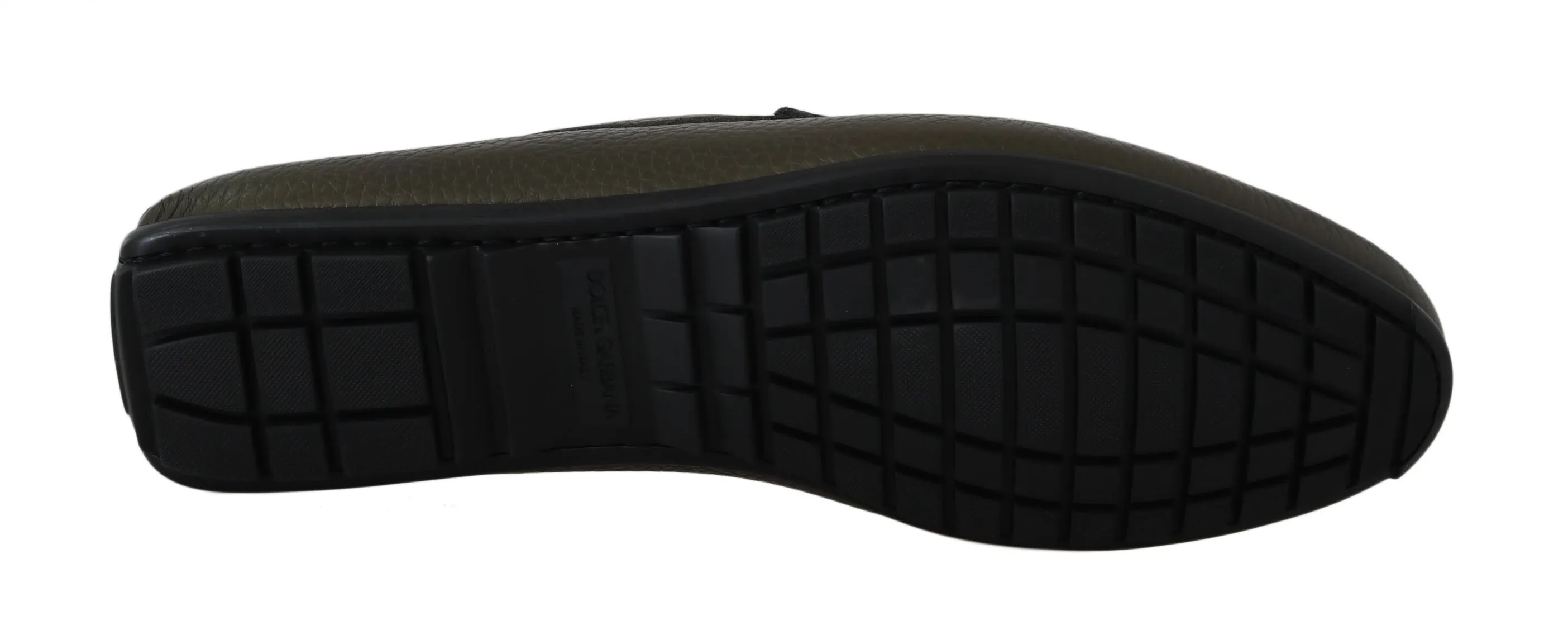 Green Leather Loafers Moccasins Slides Shoes