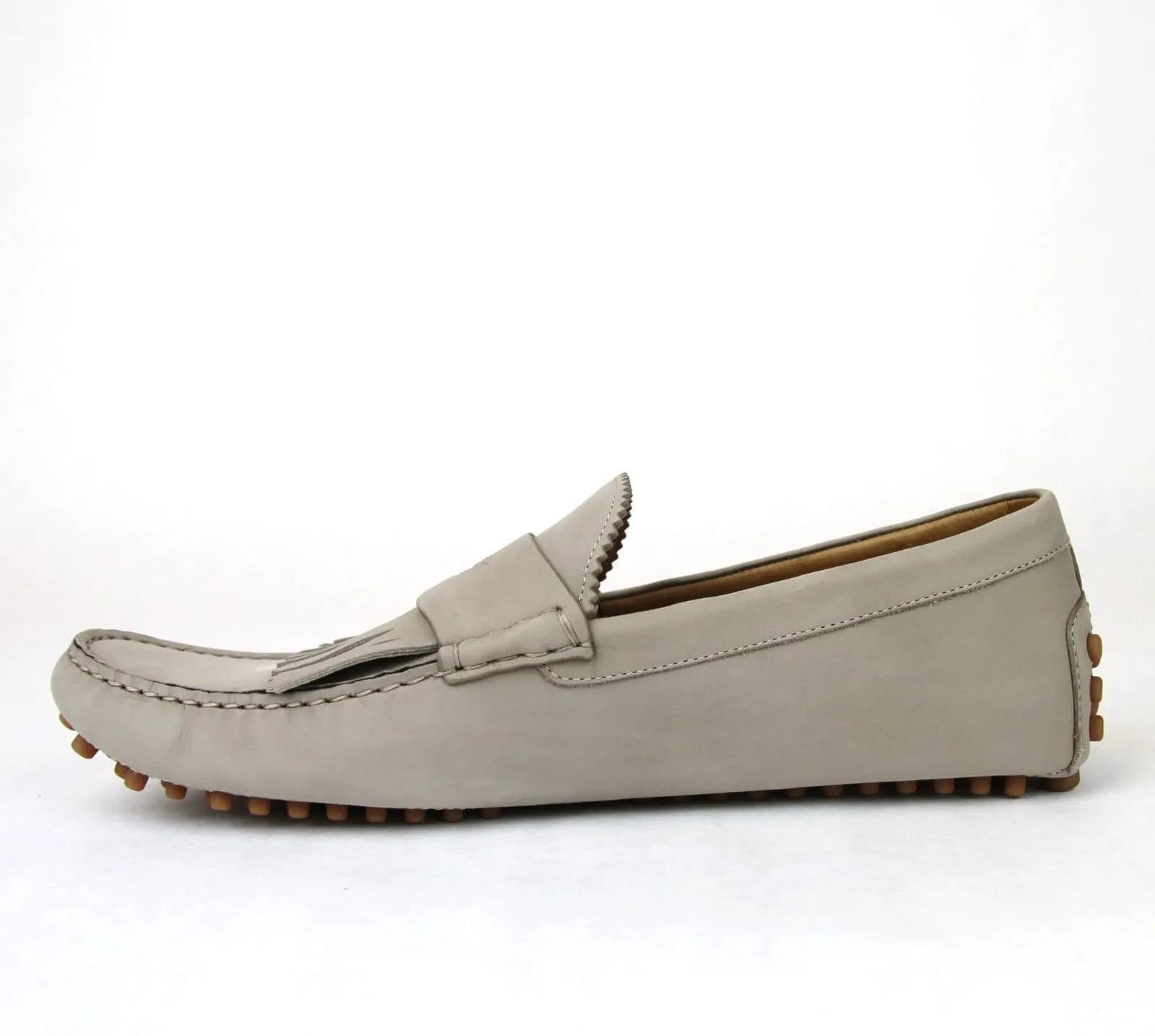 Gucci 337066 Men's Suede Driver Loafers Fringe Moccasins 9.5 G / US 10 - Final Call