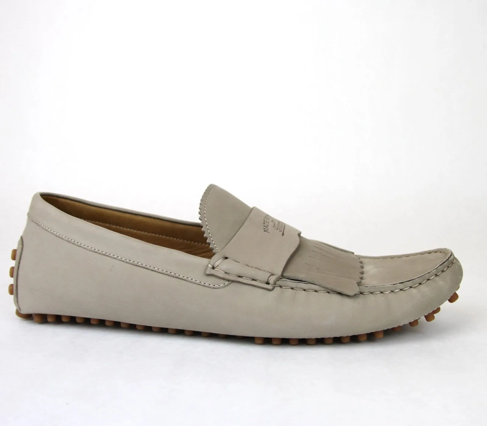 Gucci 337066 Men's Suede Driver Loafers Fringe Moccasins 9.5 G / US 10 - Final Call