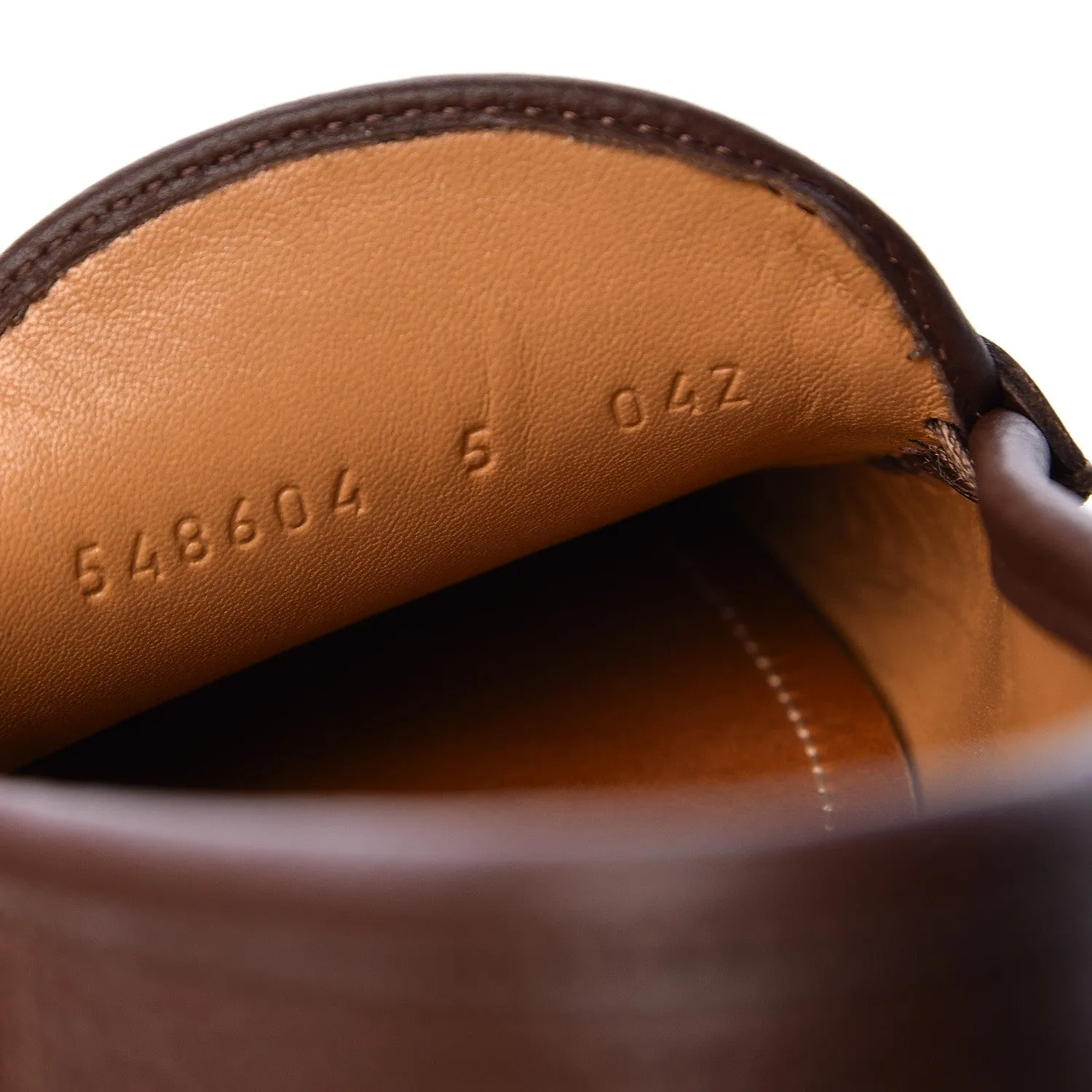 Gucci Calfskin Hebron Horse Bit Loafer Moccasins in Brown