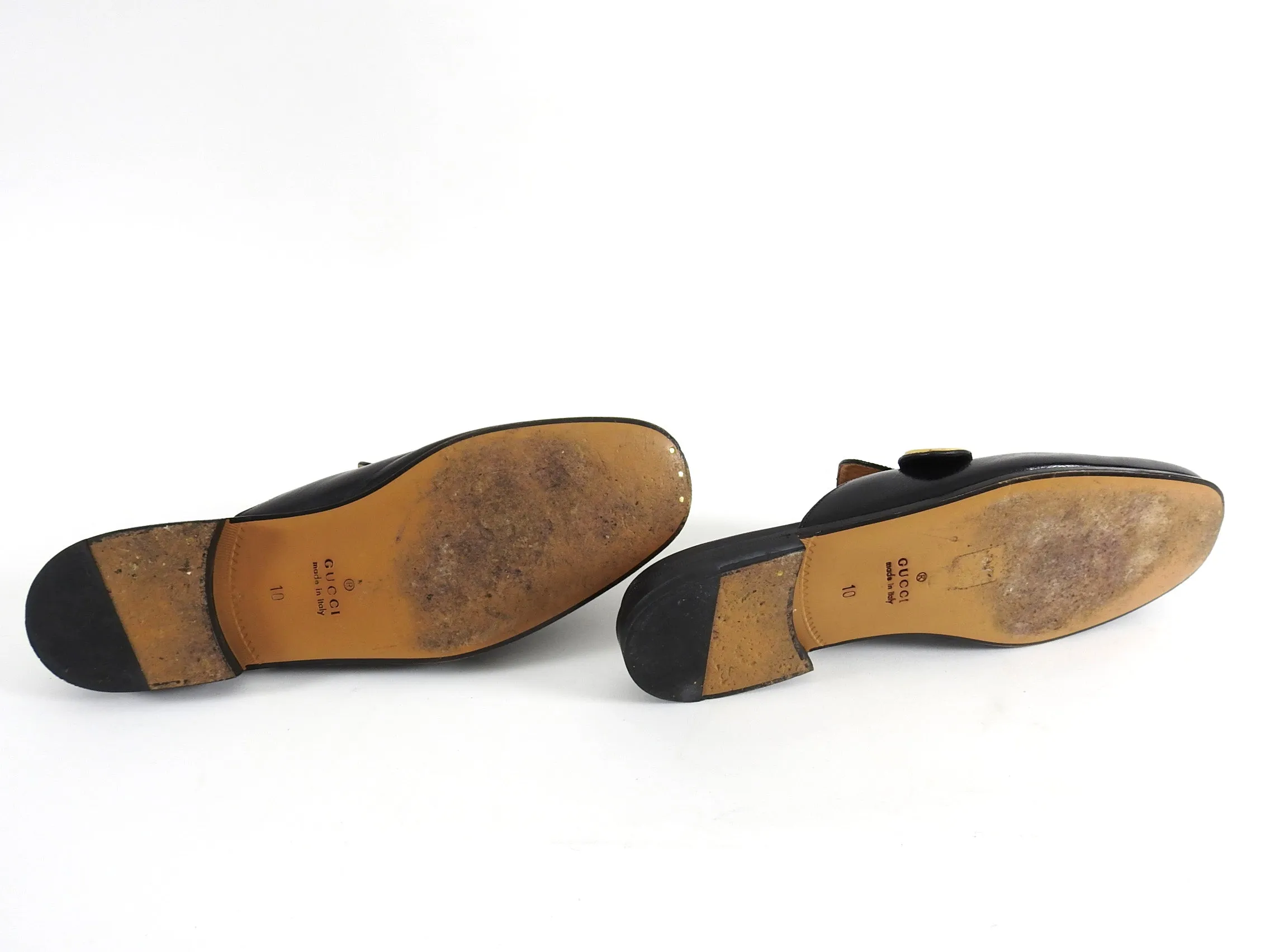 Gucci GG Black Mule Princetown Leather Slip-On Loafer - 10