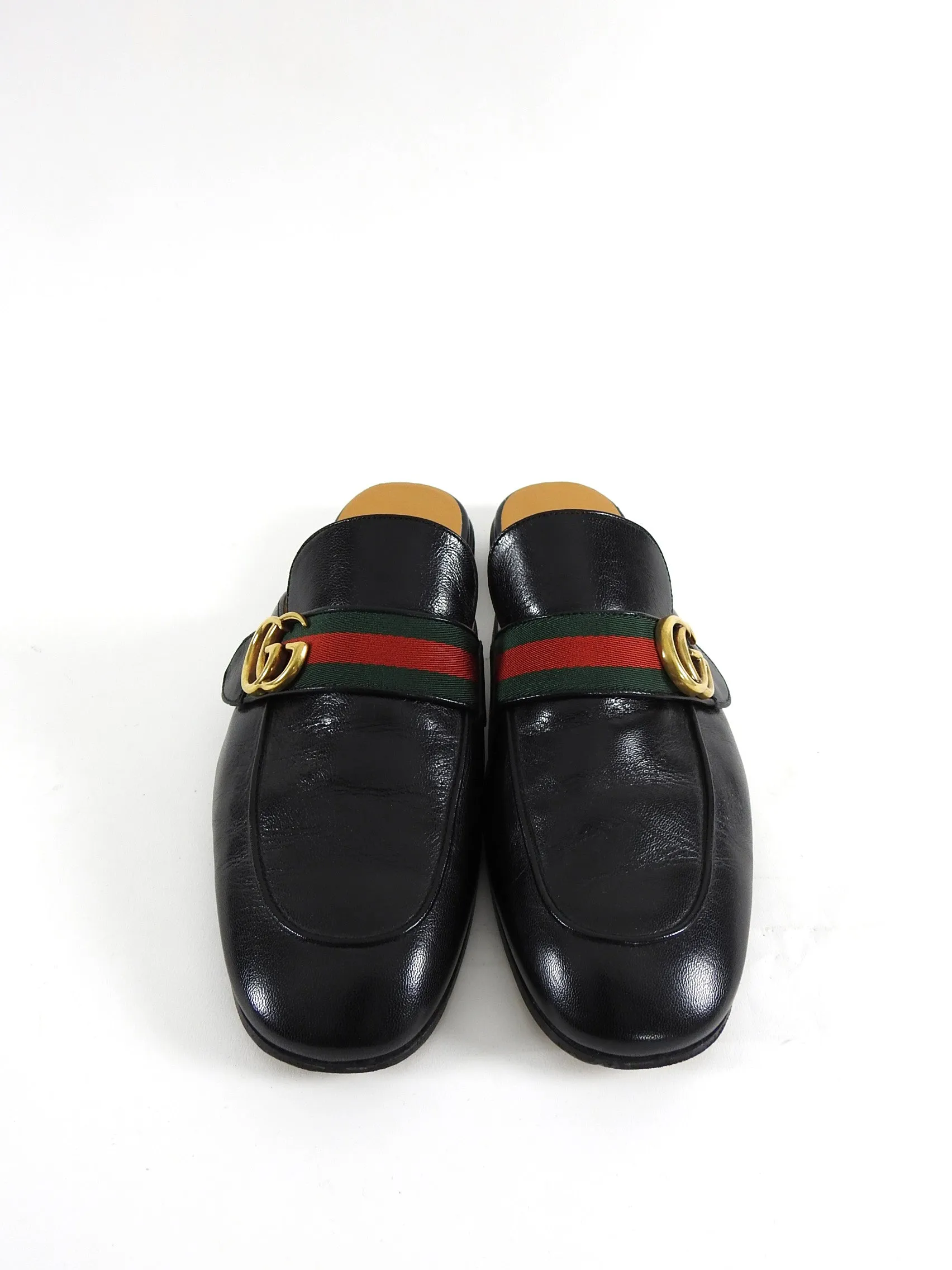 Gucci GG Black Mule Princetown Leather Slip-On Loafer - 10