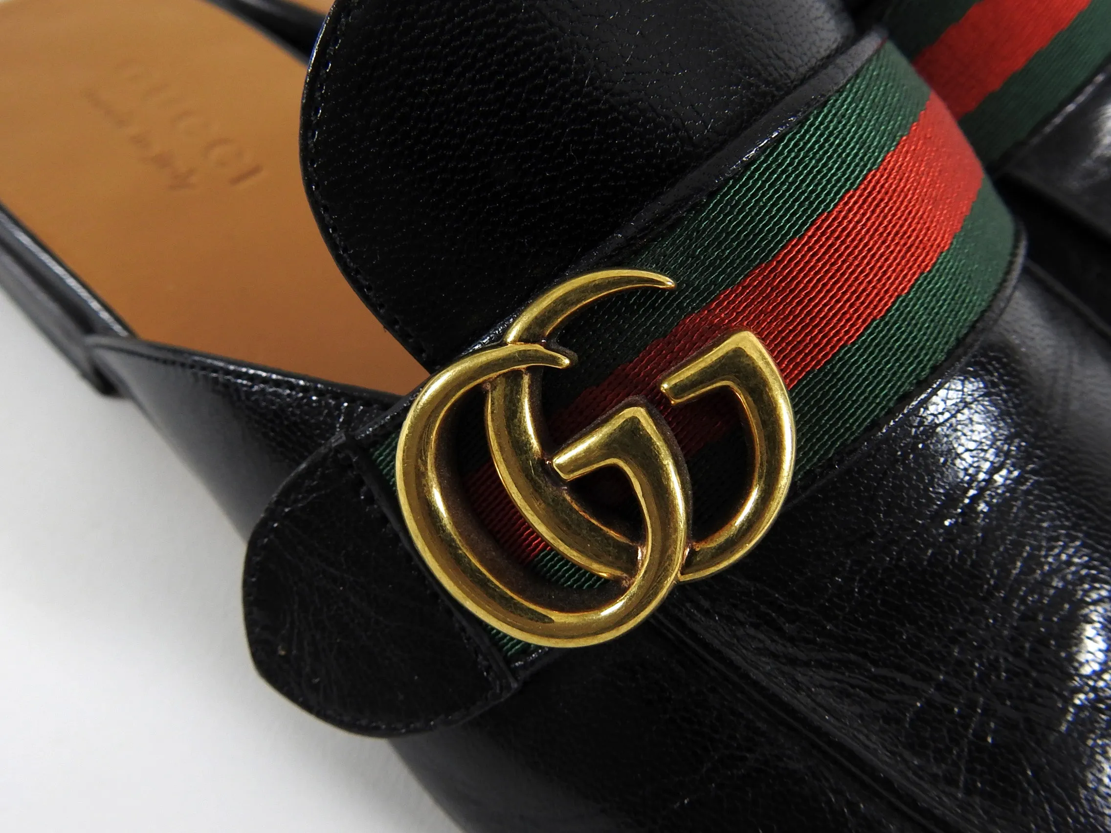 Gucci GG Black Mule Princetown Leather Slip-On Loafer - 10