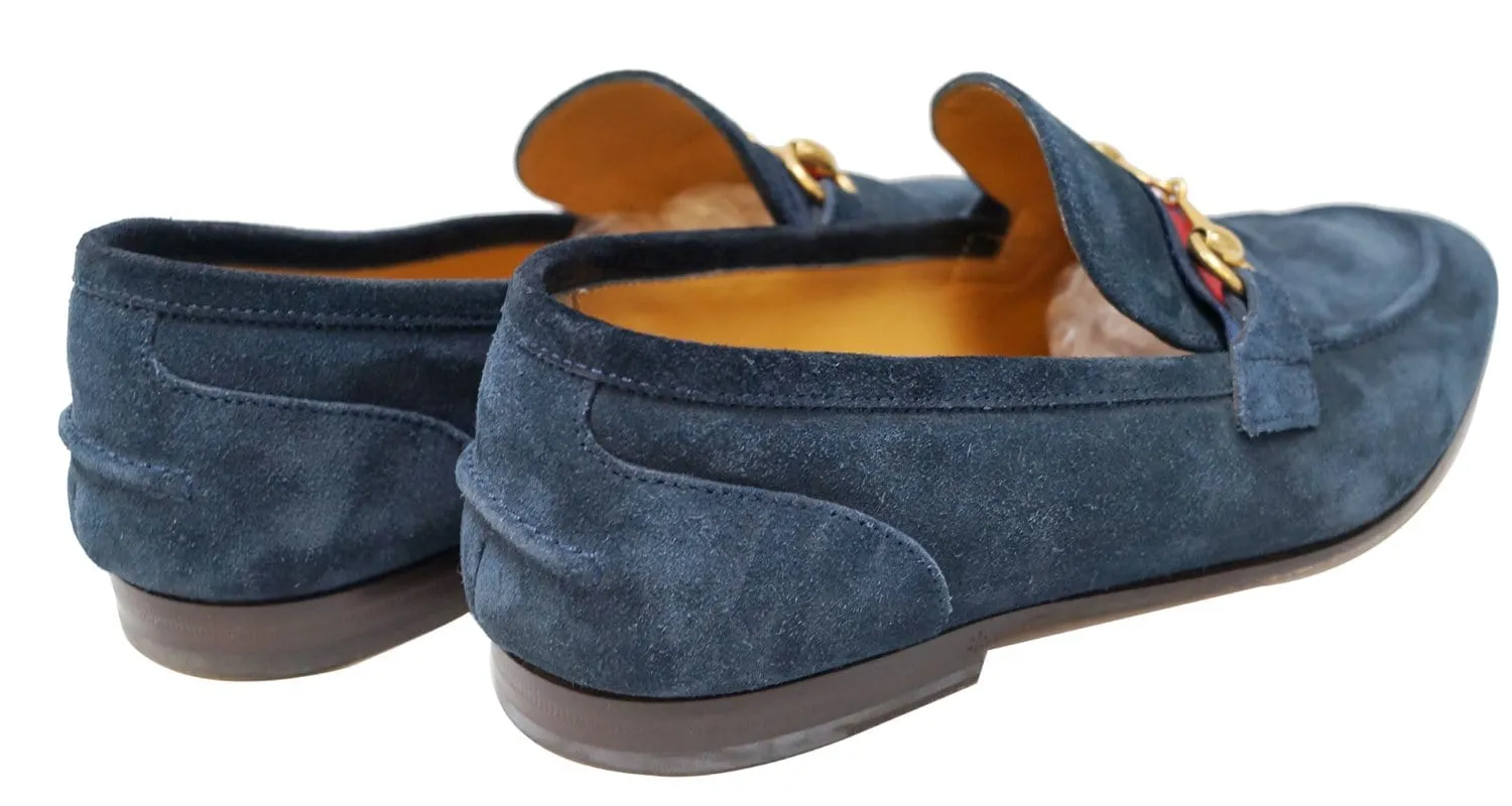 Gucci Horsebit Suede Moccasins Loafer with Web Men's Size 8
