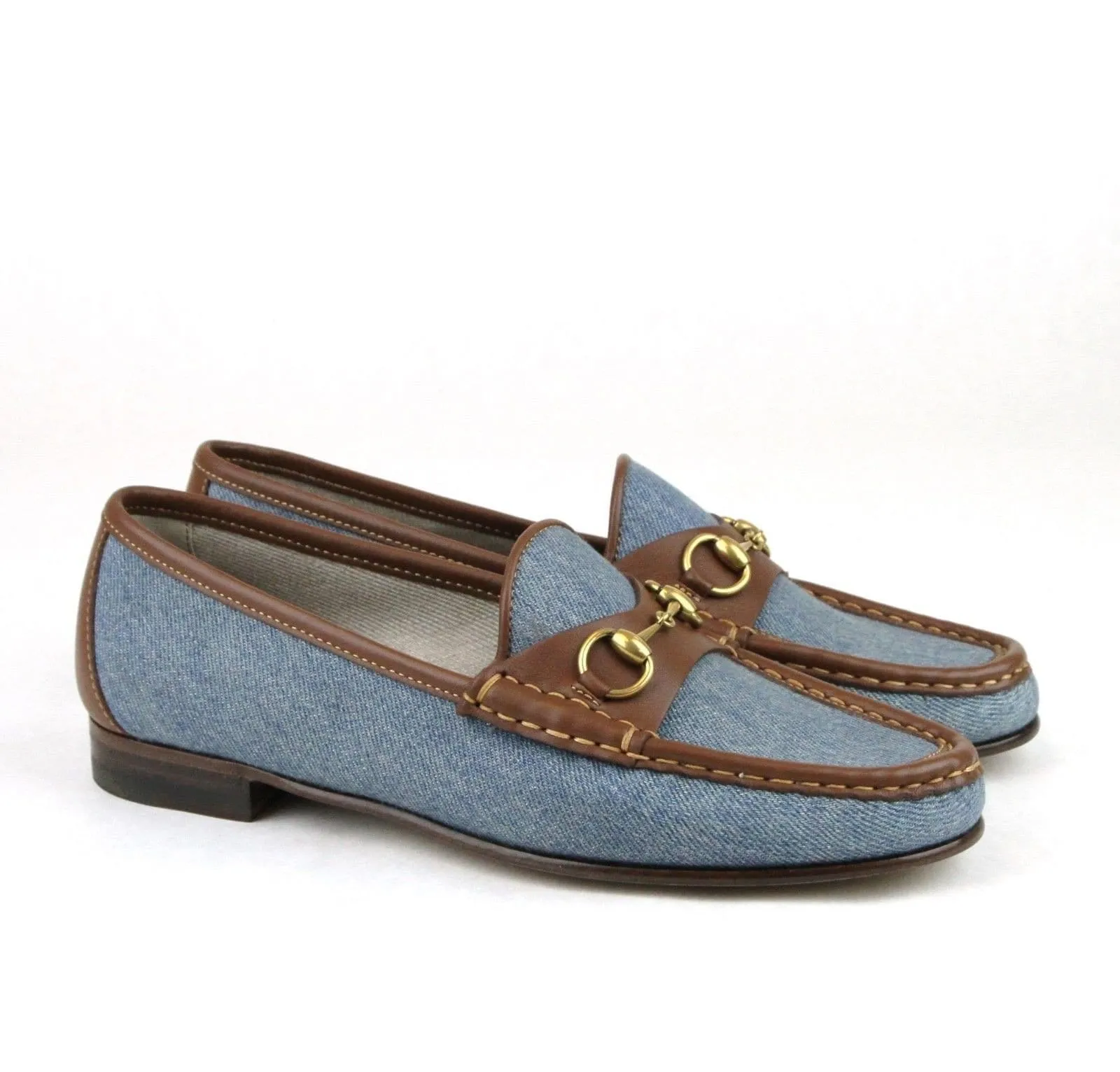 Gucci Shoes Blue Women - Gucci Horsebit Denim Loafer Shoe