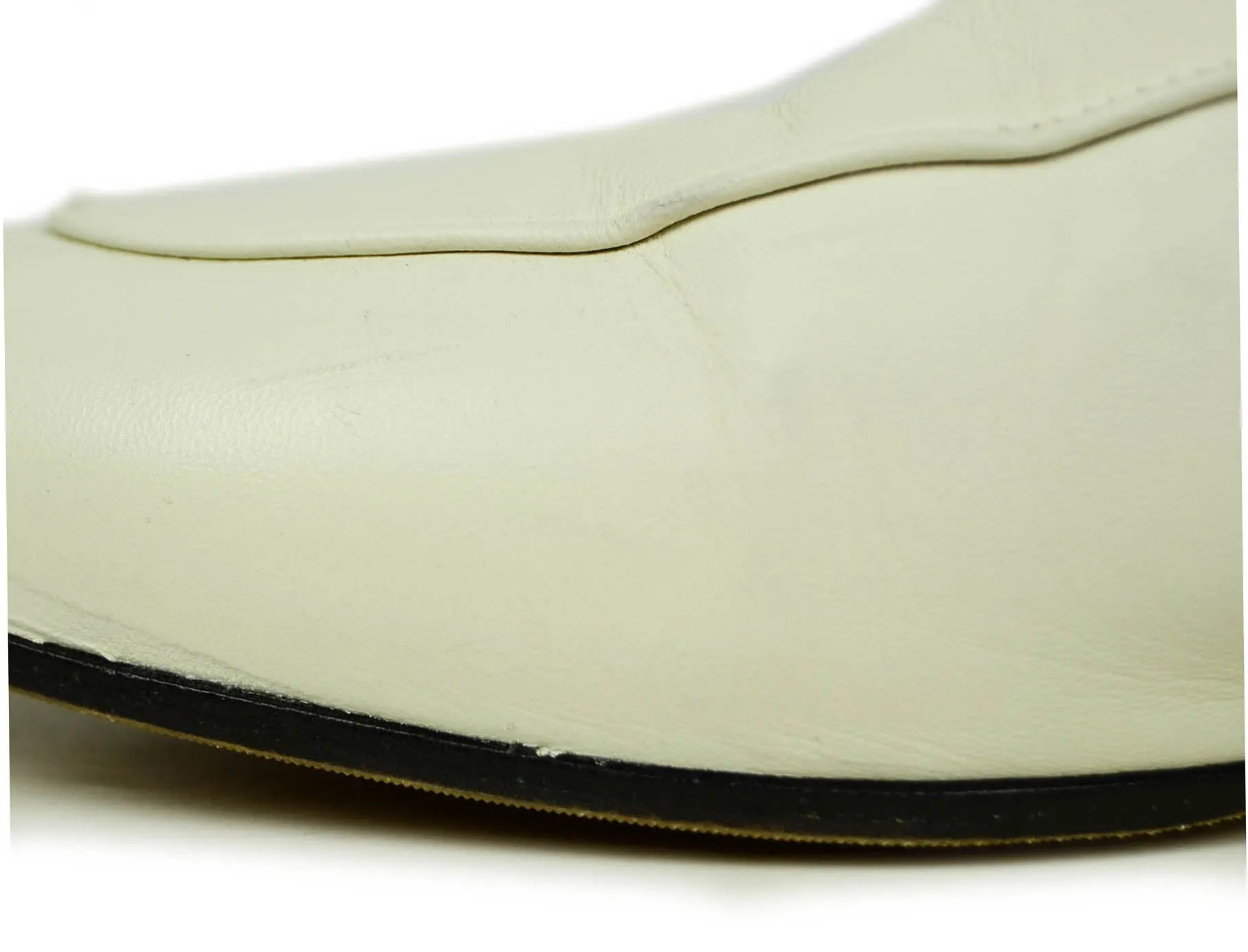 Gucci White Princetown Loafer Mules sz 39.5