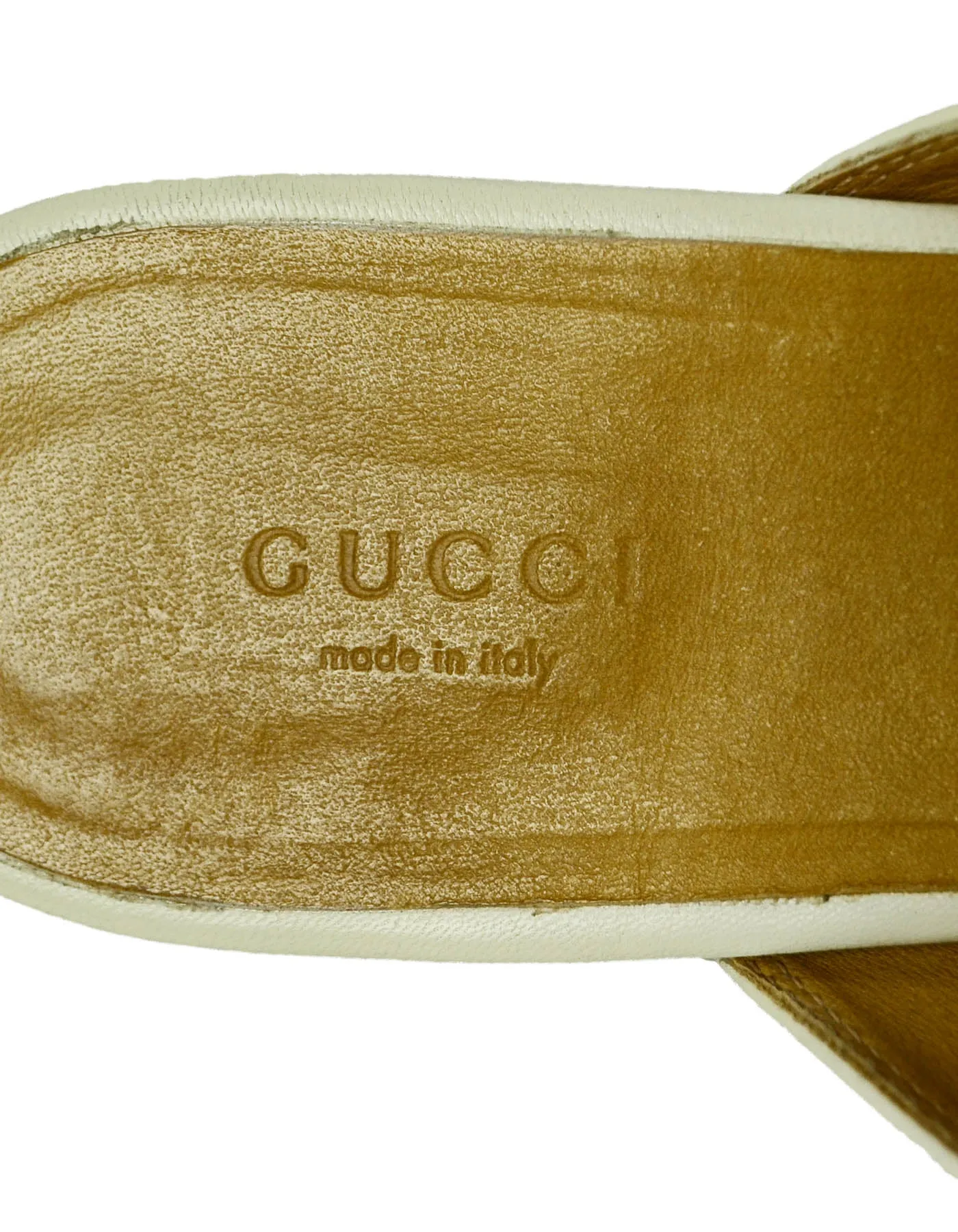 Gucci White Princetown Loafer Mules sz 39.5