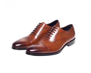 Guildhall Tan Capped Oxfords