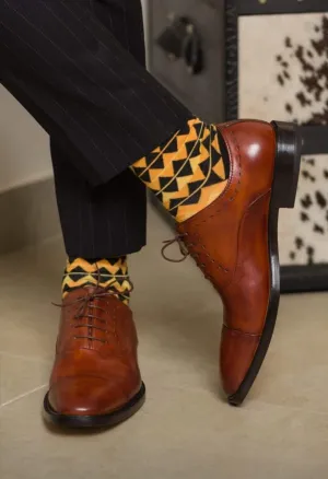 Handmade Brown Leather Formal Oxfords for Men