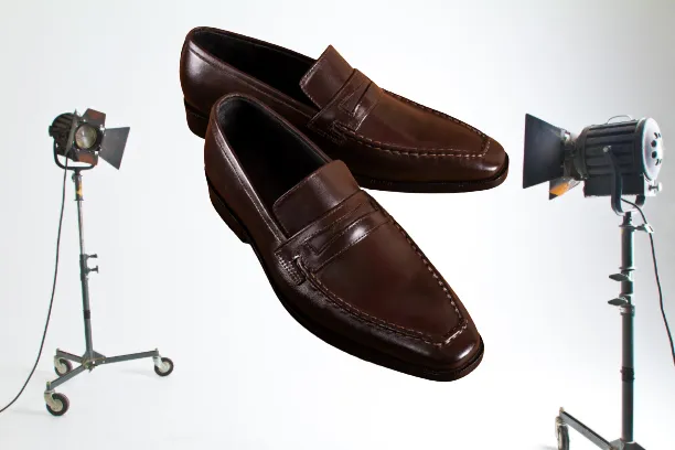 Handmade Brown Leather Moccasins for Men