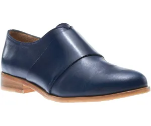 Handmade Navy Blue Leather Moccasins for Men