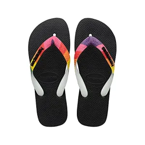 Havaianas Men's Top Pride Strap Flip Flop Sandal, Black, 11-12