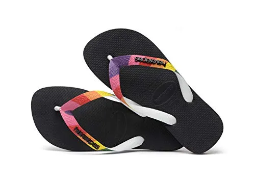Havaianas Men's Top Pride Strap Flip Flop Sandal, Black, 11-12