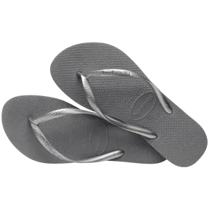 Havaianas Slim Flip Flop Sandal in Steel Grey