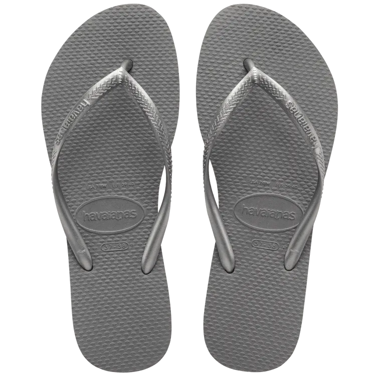Havaianas Slim Flip Flop Sandal in Steel Grey