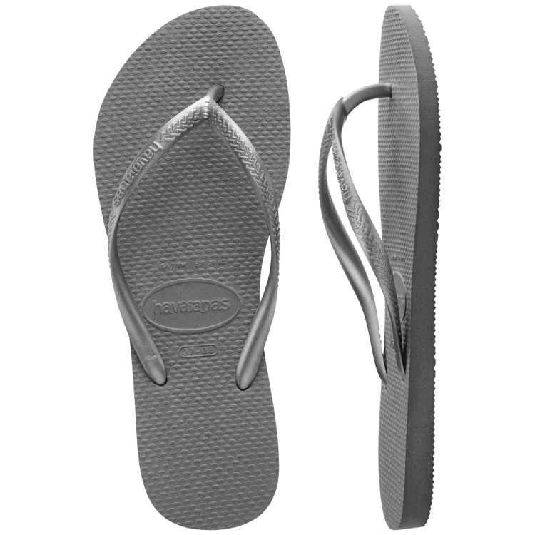 Havaianas Slim Flip Flop Sandal in Steel Grey