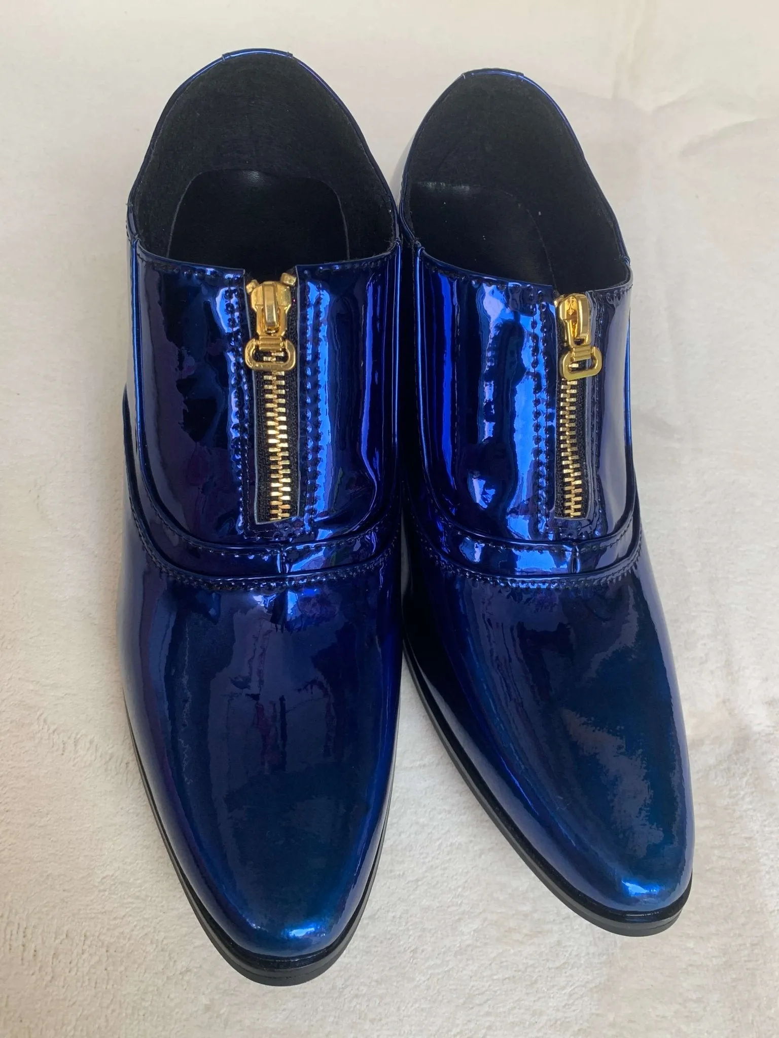 High Heel Party Man Shoes Club Jazz Dancer Thick Heel Ankle Boots