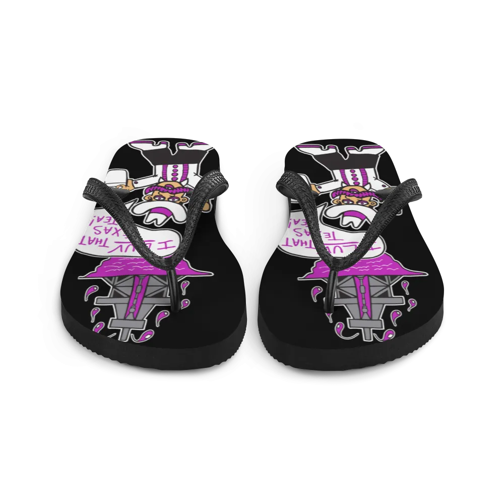 I Love That Texas Tea | Flip-Flops | Black