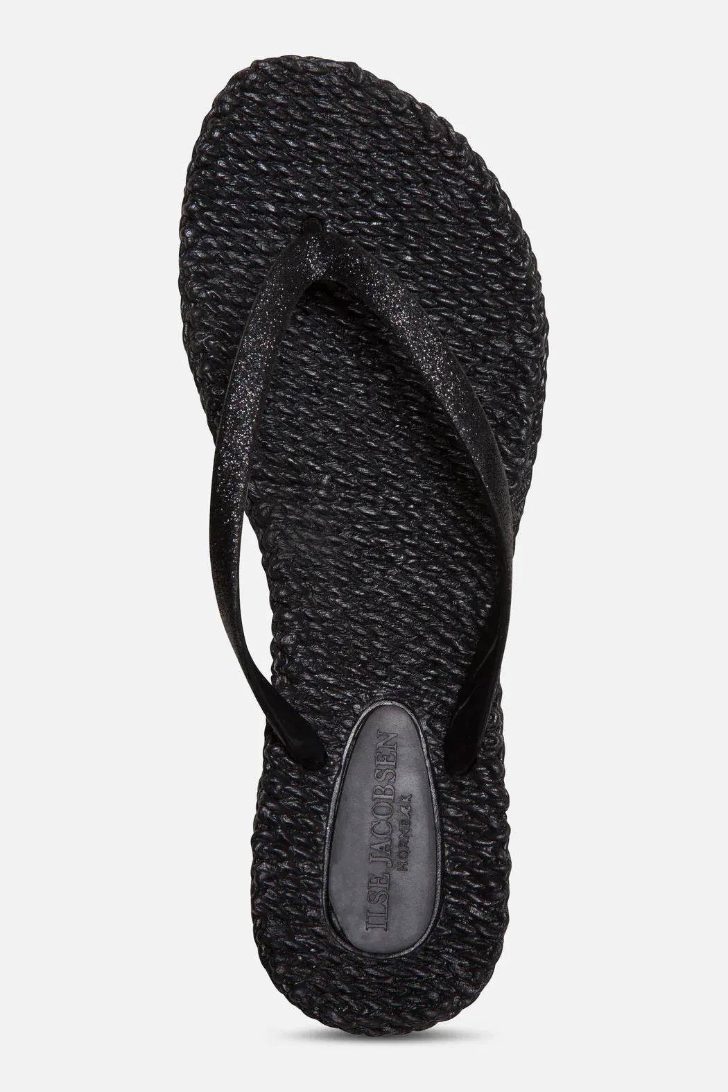 Ilse Jacobsen Black Glitter Flip Flop